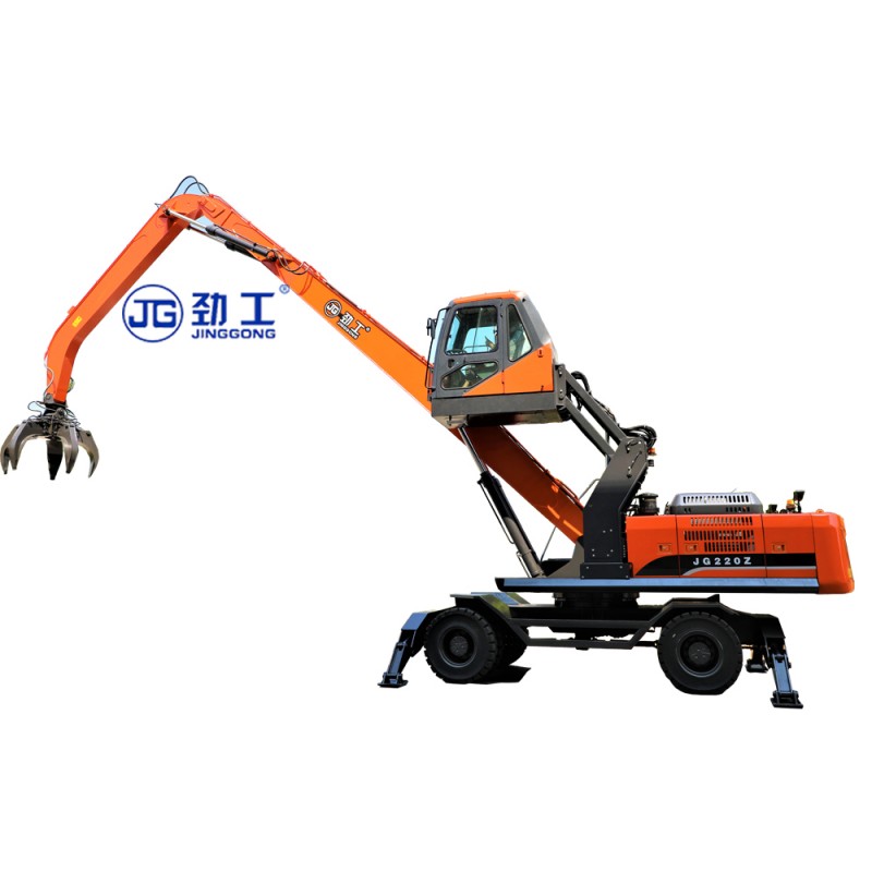 Jing Gong hot sale 95Z wheel excavator dengan tebu grapple rotasi 360 derajat